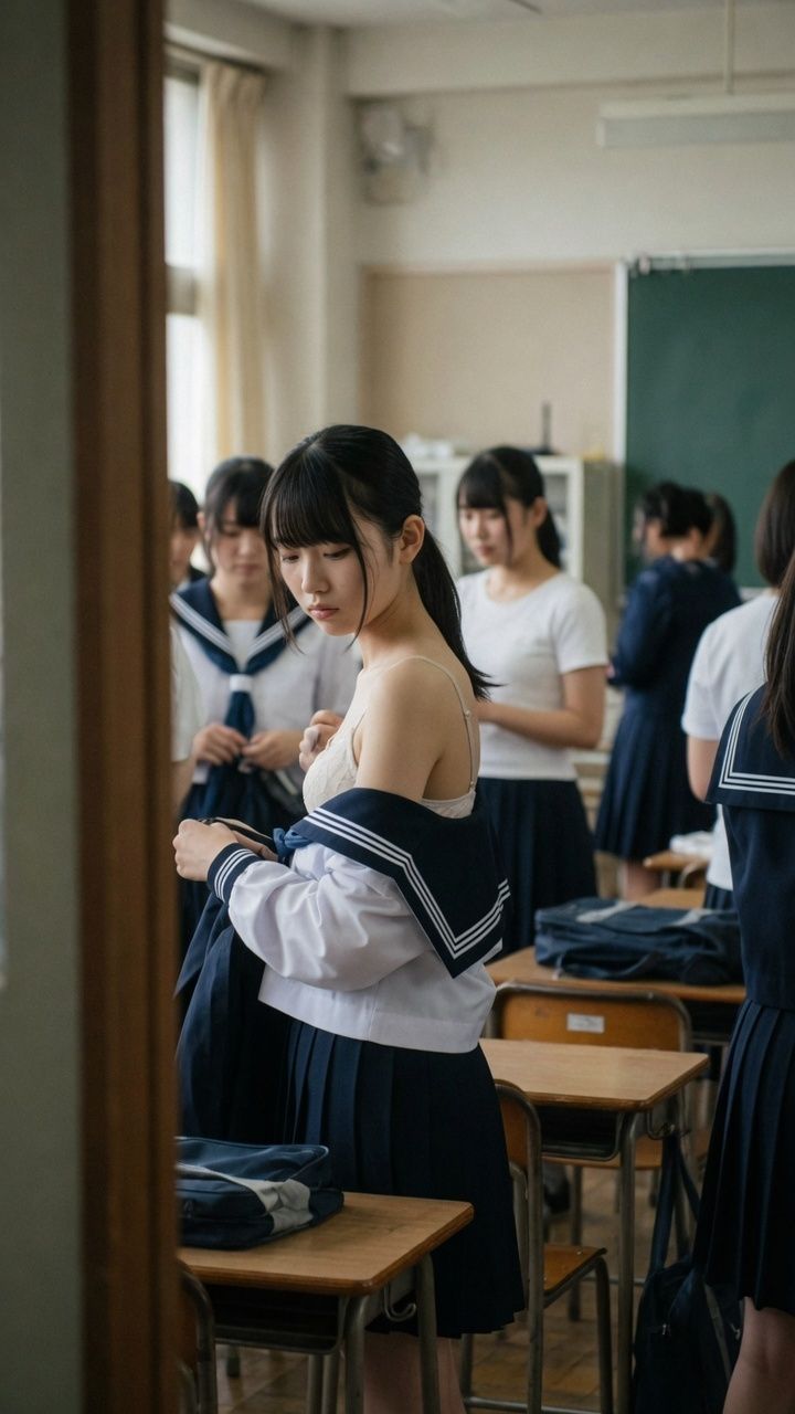 【500枚】JK 女子校生  変態教師の盗撮記録 - サンプル画像 1