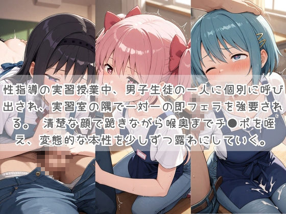 生徒たちの搾精パトロール係 〜先生を見つけたら即抜きサービス〜 魔〇少女まどか☆マギカ - サンプル画像 1