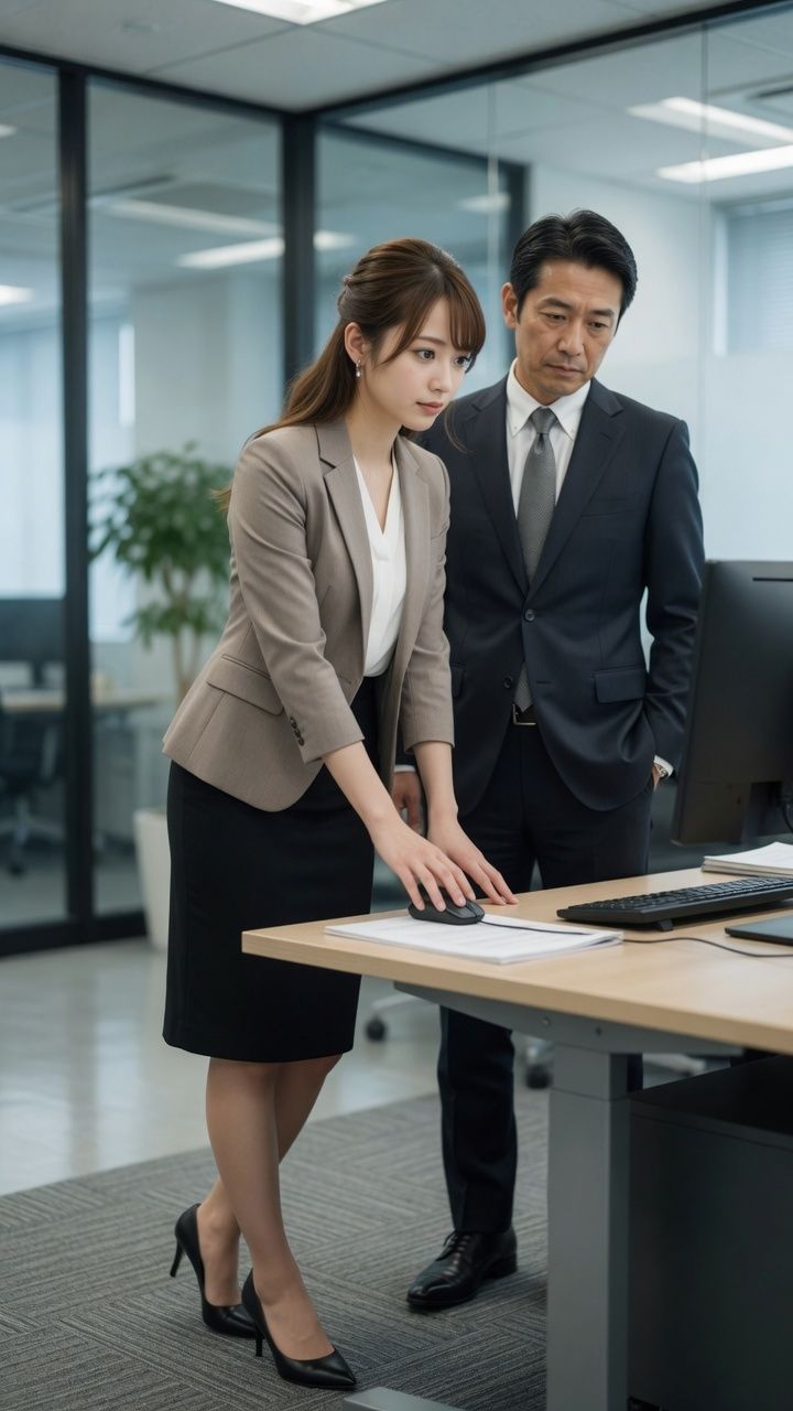 オフィスの気になる女性に無許可でかぶりつき放題 - サンプル画像 4