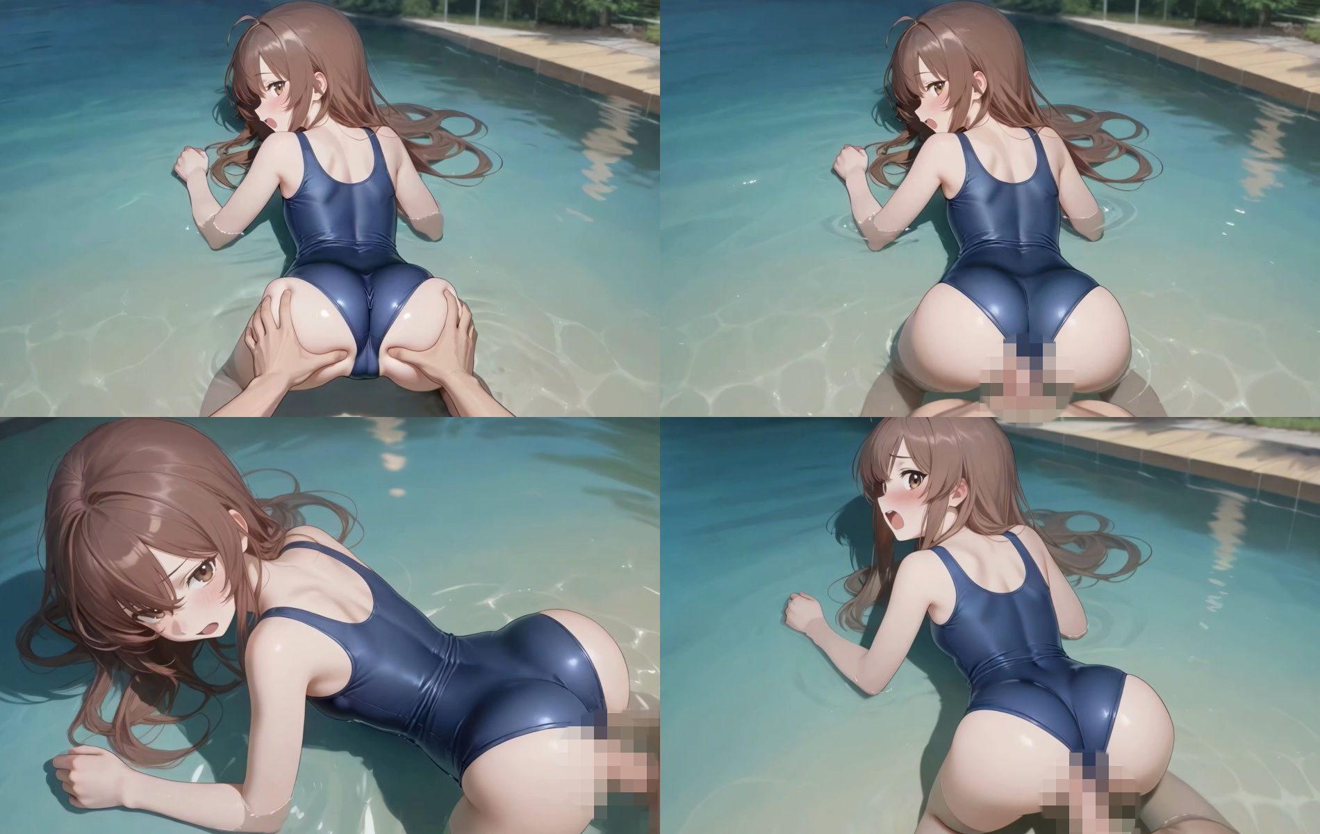 【動画】美少女JKの濃厚せっくす動画集〜スク水編〜 - サンプル画像 5