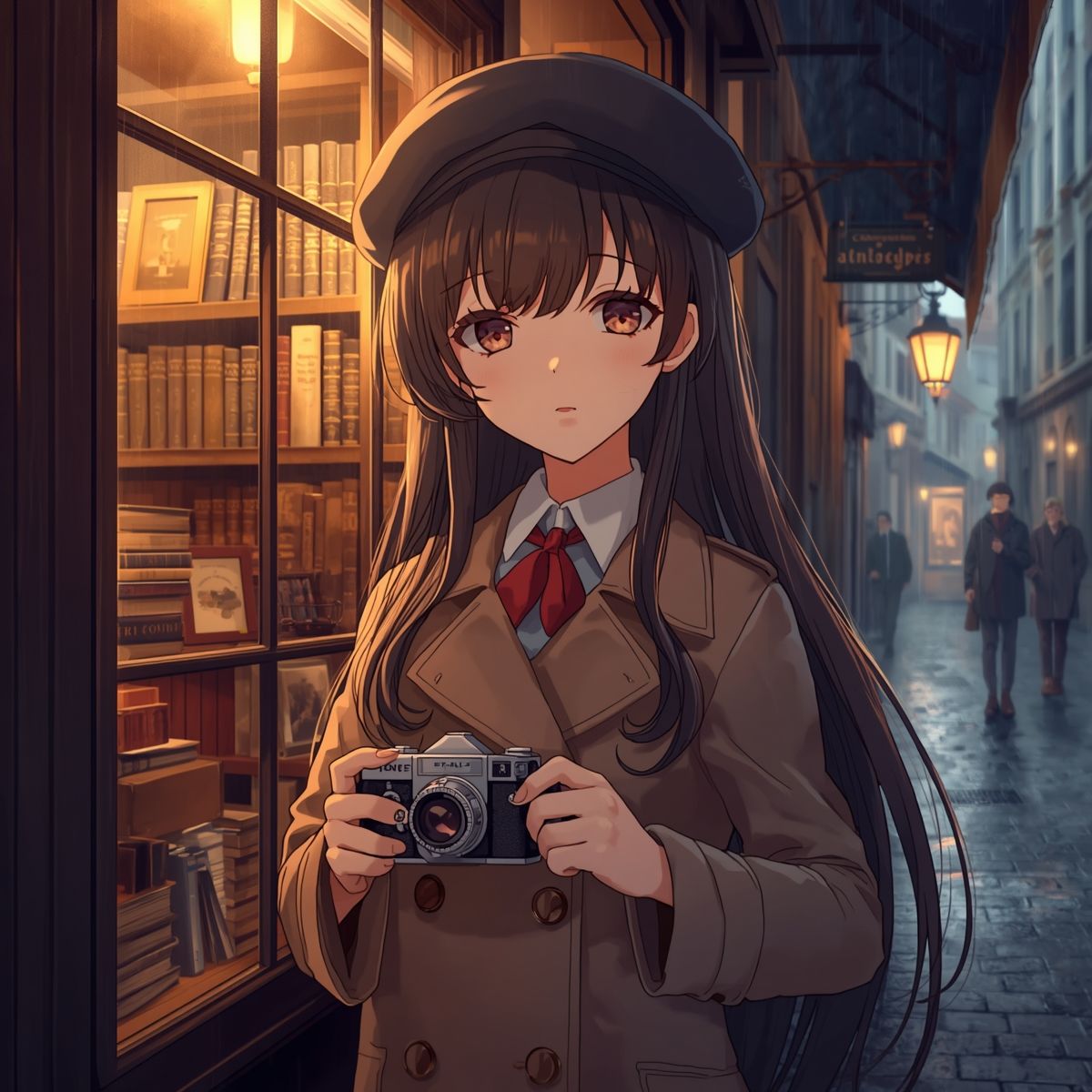【AIイラスト集】NOSTALGIA II - 硝子越しのソワレと密やかな書架 - - サンプル画像 1