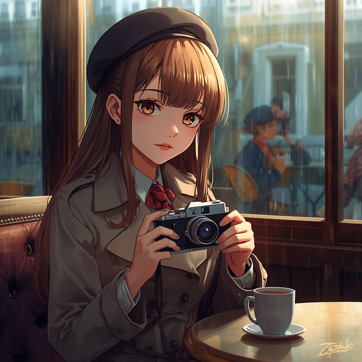 【AIイラスト集】NOSTALGIA II - 硝子越しのソワレと密やかな書架 - - サンプル画像 4