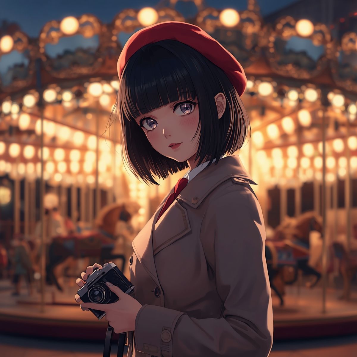 【AIイラスト集】NOSTALGIA II - 硝子越しのソワレと密やかな書架 - - サンプル画像 6