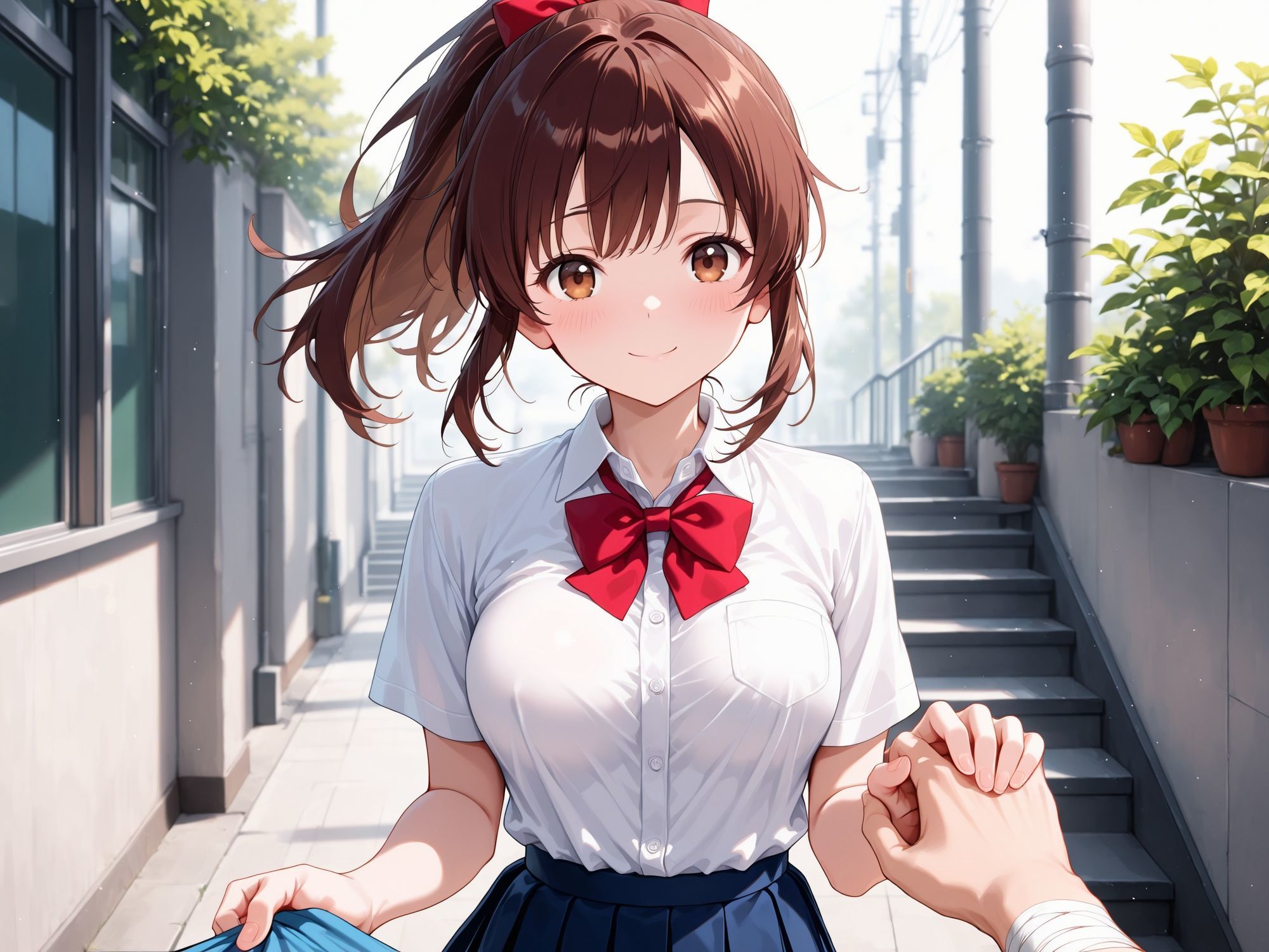 【AIイラストCG集】水泳部マネージャーの秘密の放課後。怪我で手が動かせない俺のために、誰もいない部室で汗を流しながら尽くしてくれる背徳の全身奉仕 160枚 - サンプル画像 1