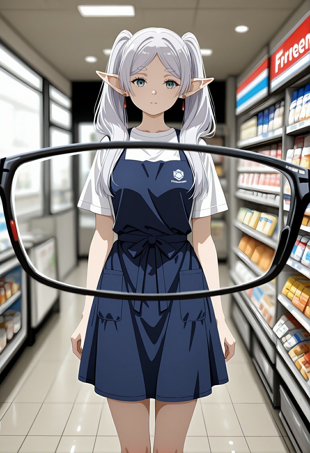 コンビニのフ〇ーレン 〜催●店長に犯●れ続ける白髪エルフ〜 - サンプル画像 2