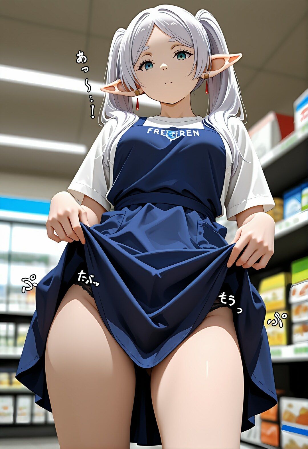 コンビニのフ〇ーレン 〜催●店長に犯●れ続ける白髪エルフ〜 - サンプル画像 5