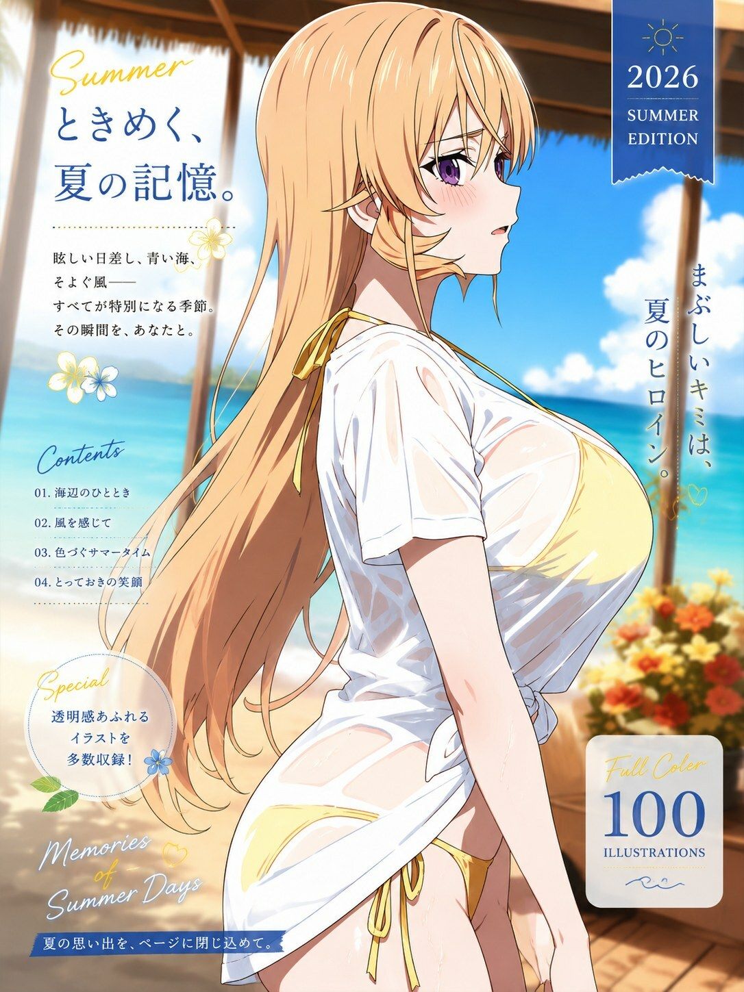 薙切えりな真夏の水着コレクション - サンプル画像 4