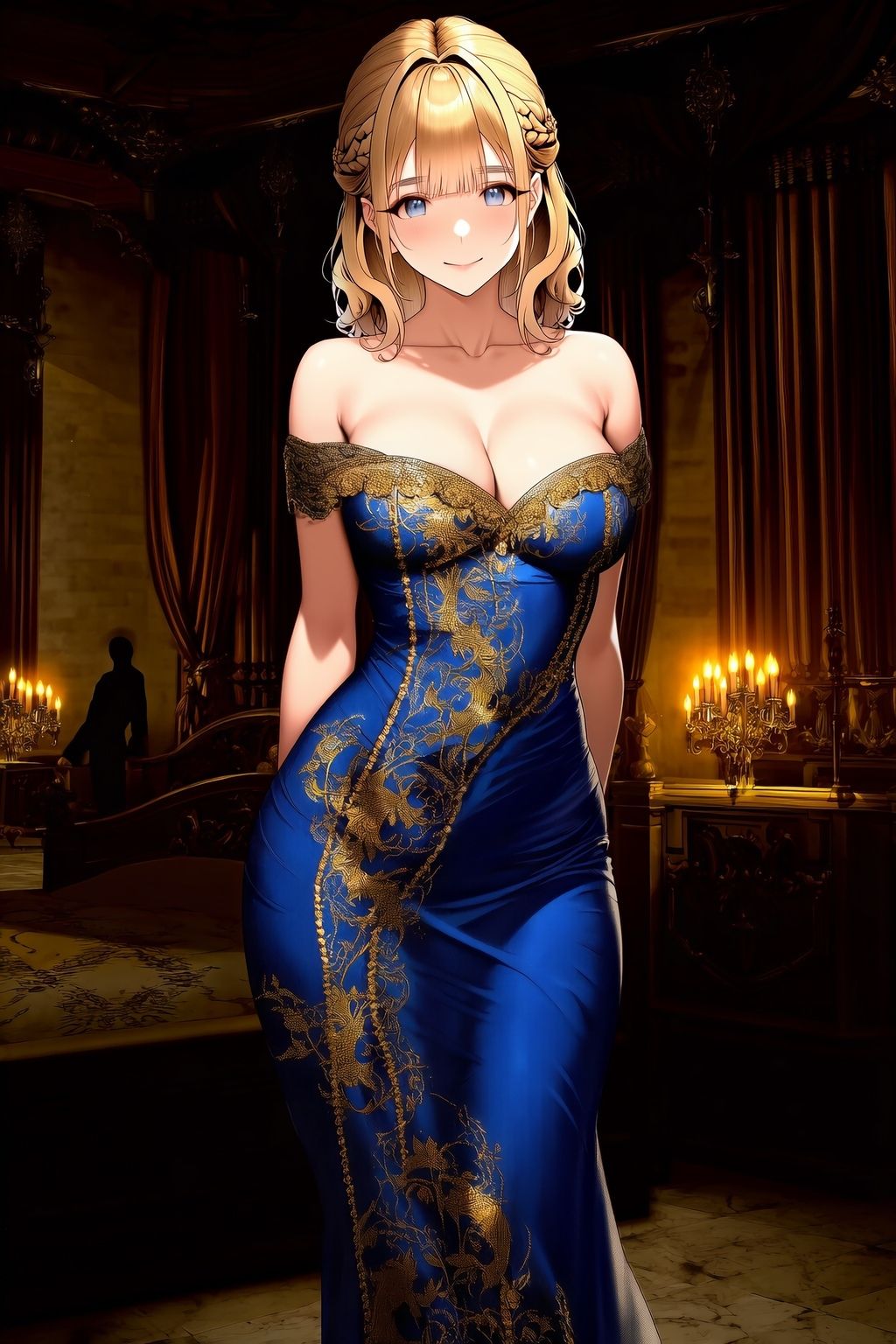 寝室でガッツリ汗だく種付けされる姫様 - サンプル画像 2