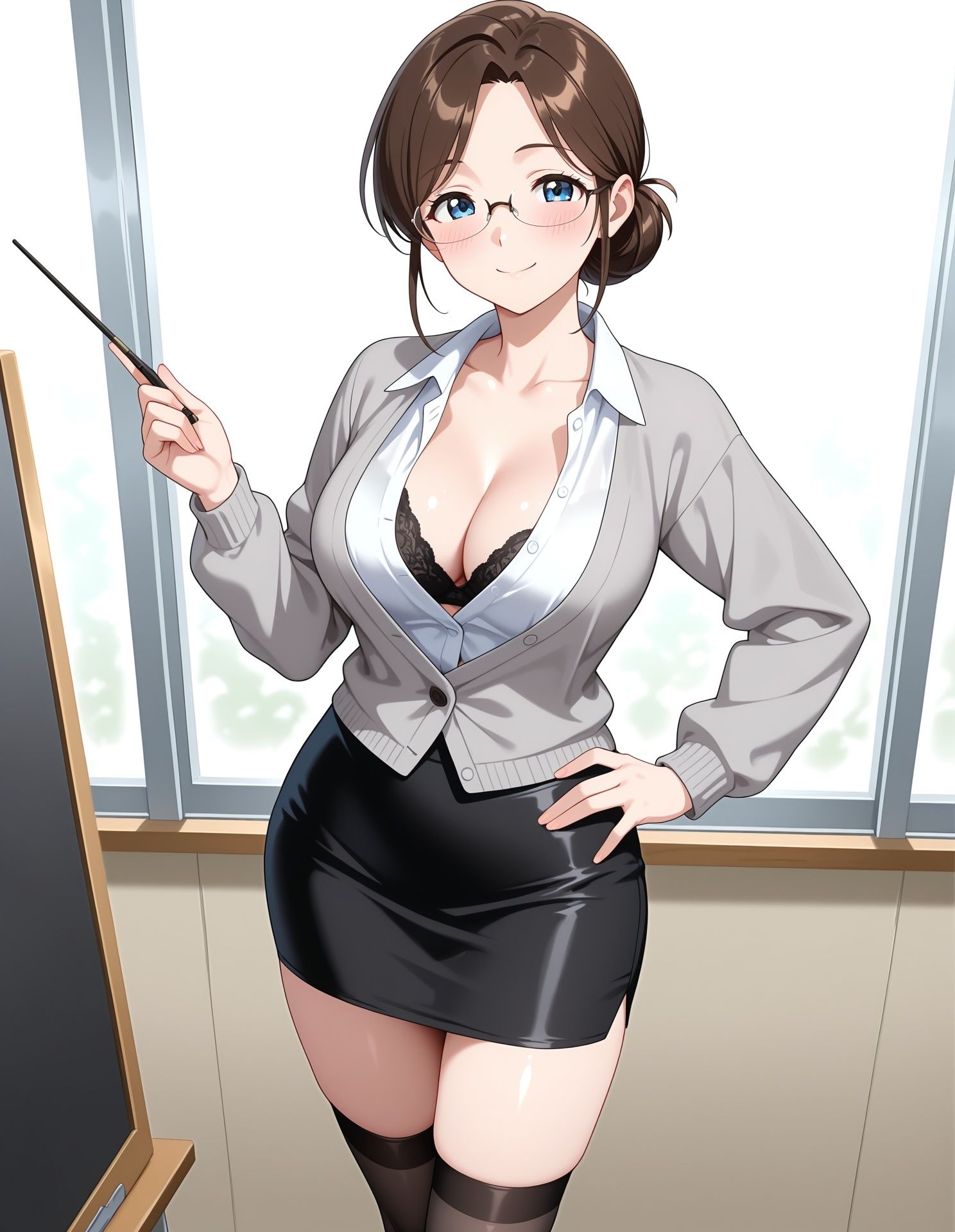 担任の先生、放課後は筆おろし課外授業〜巨乳女教師のヌキヌキ性教育〜 - サンプル画像 1