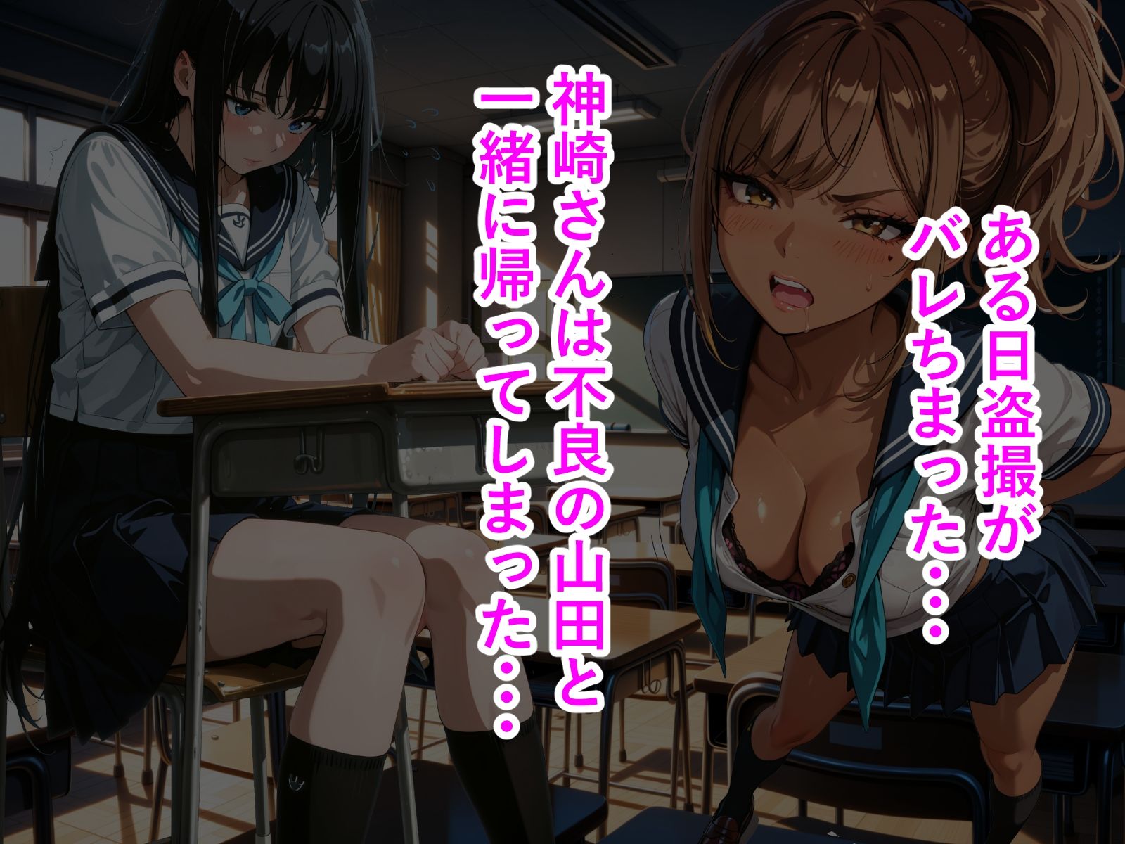 むっつり優等生の片想いが不良友達に寝取られて 〜パンチラ盗撮がバレて、憧れの彼女が肉便器に堕ちるまで〜 - サンプル画像 4