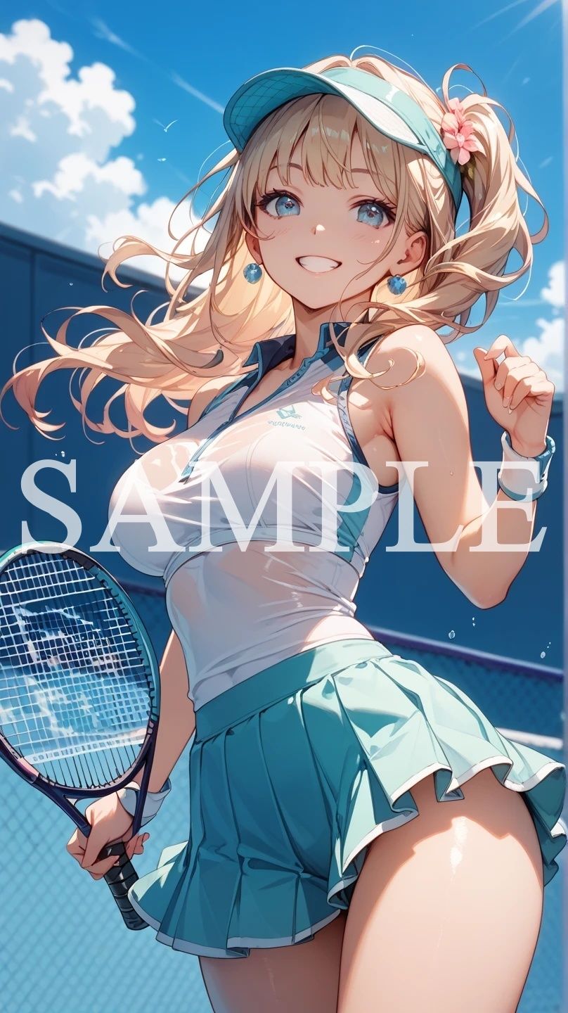 【豪華500枚セット】Tennis Girl - サンプル画像 1