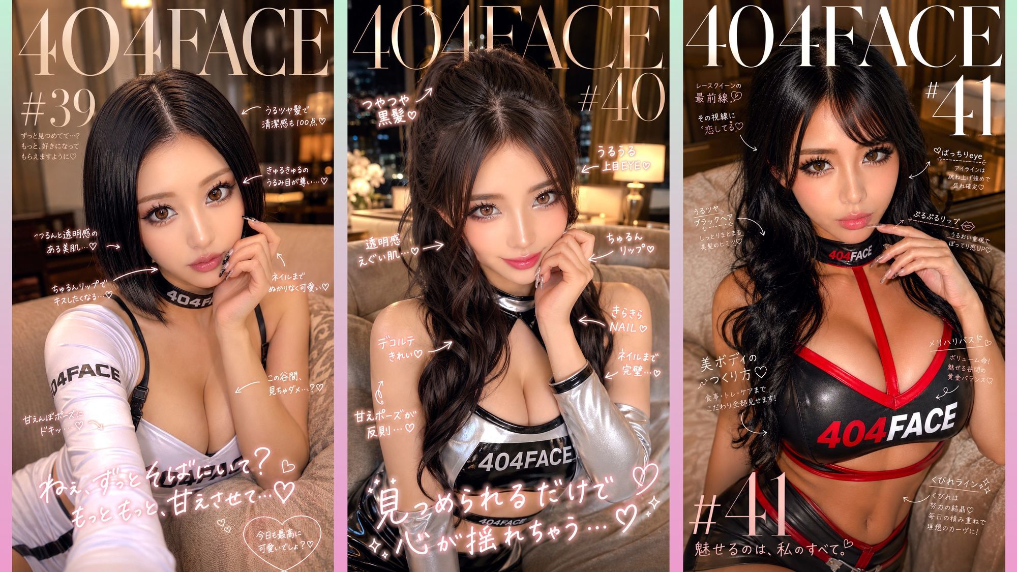 【404FACE】GARQUEEN ド派手メイクの最強レースクイーンギャルに大量顔射！☆48人☆【4K超高画質動画】Facial Compilation - サンプル画像 7