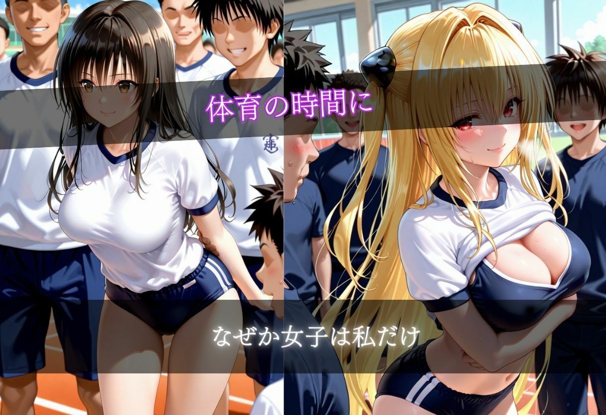 ブルマ姿女子校生乱交  10キャラ  500枚 - サンプル画像 1