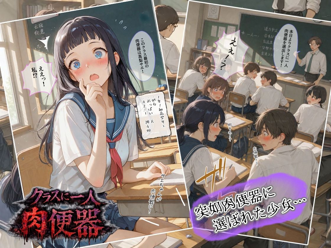 クラスに一人肉便器 - サンプル画像 1