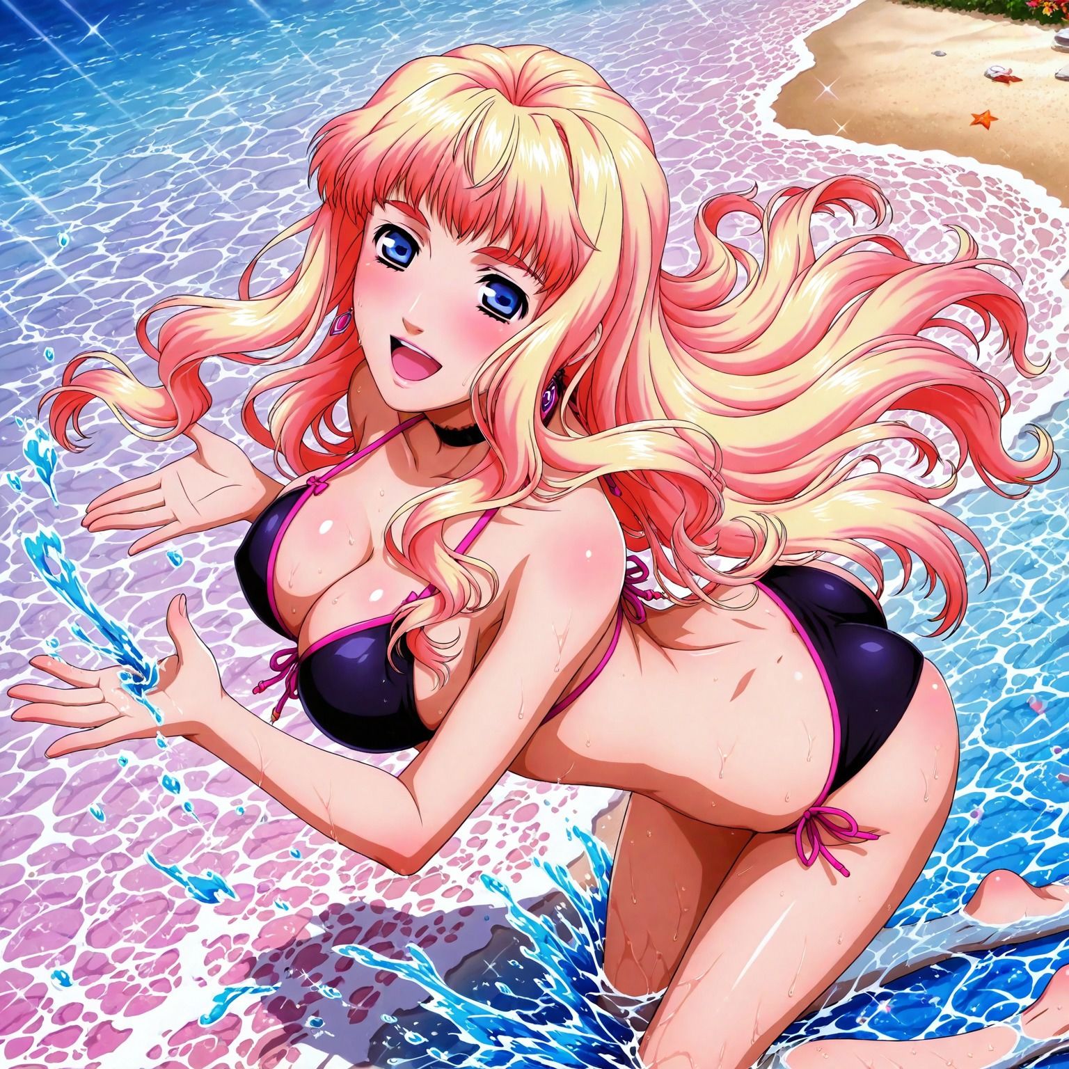 真夏の物語〜銀河の妖精シェリル・〇ーム、海でイチャラブ編〜 - サンプル画像 3