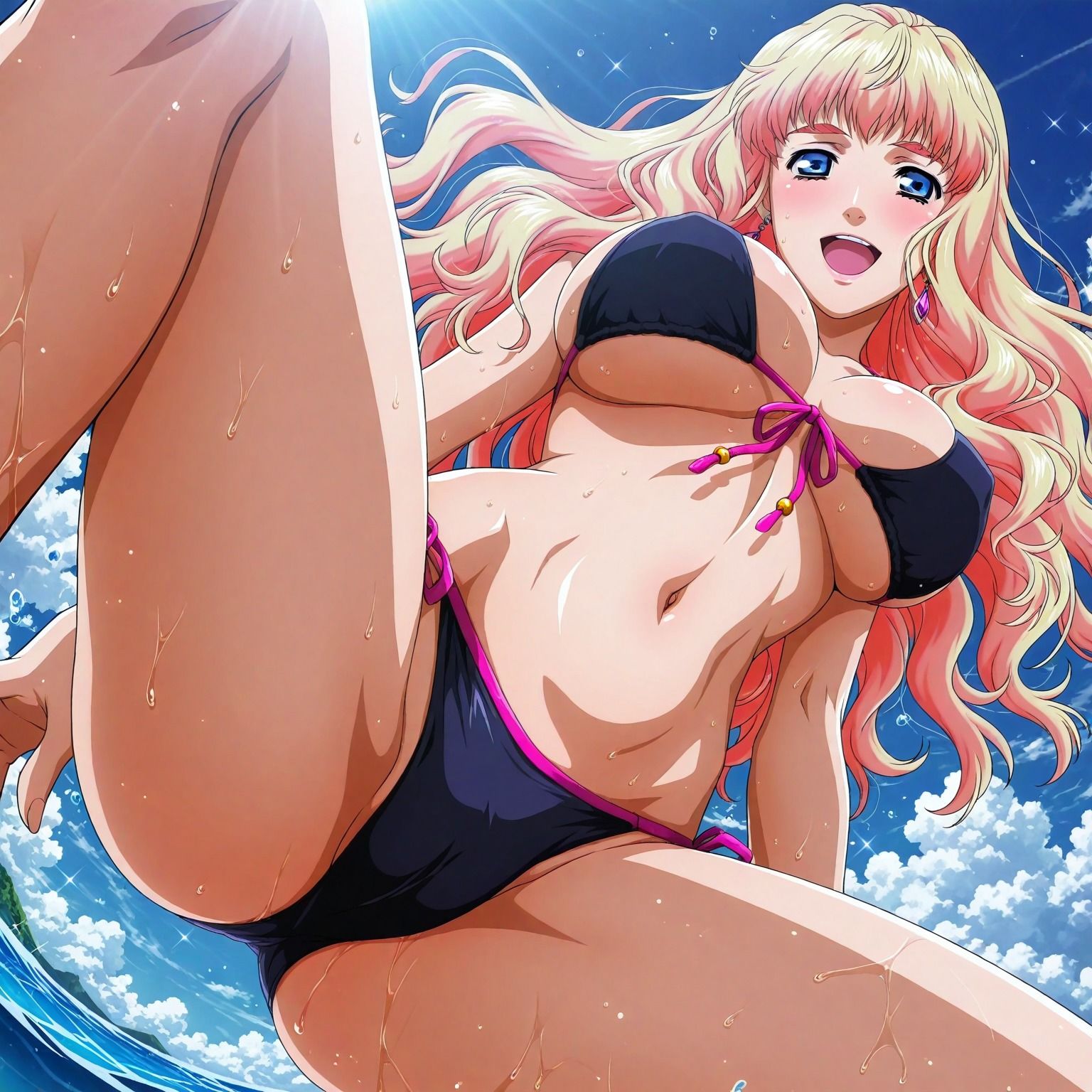 真夏の物語〜銀河の妖精シェリル・〇ーム、海でイチャラブ編〜 - サンプル画像 5