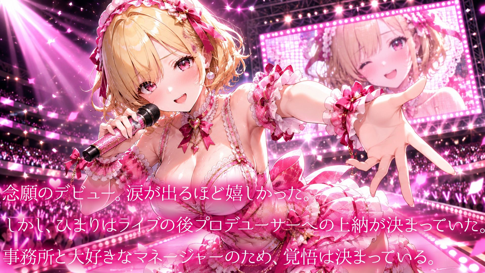 フルボイス  爆乳アイドルNTR好きな人の前でプロデューサーとメス堕ち公開SEX - サンプル画像 3