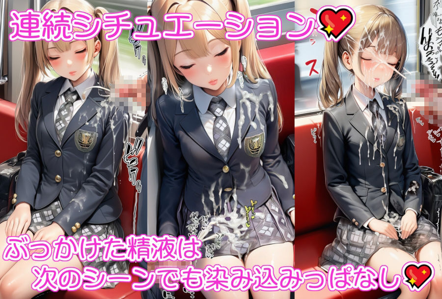 すやすやJK 制服ぶっかけ・顔面射精 - サンプル画像 2