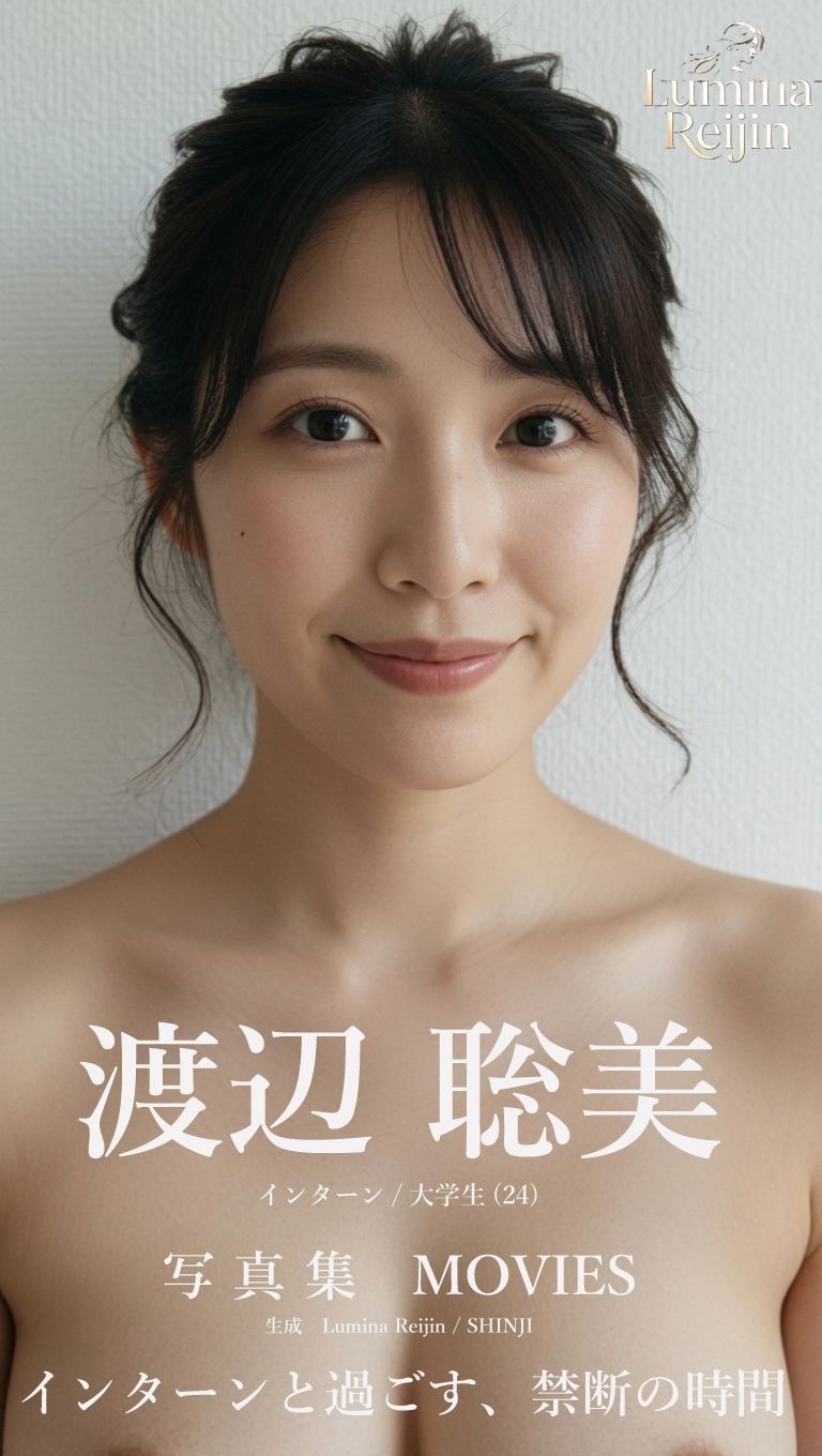 【AI生成】AI写真集 Vol.4 渡辺 聡美 インターン/大学生（24）「インターンと過ごす、禁断の時間」 - サンプル画像 2