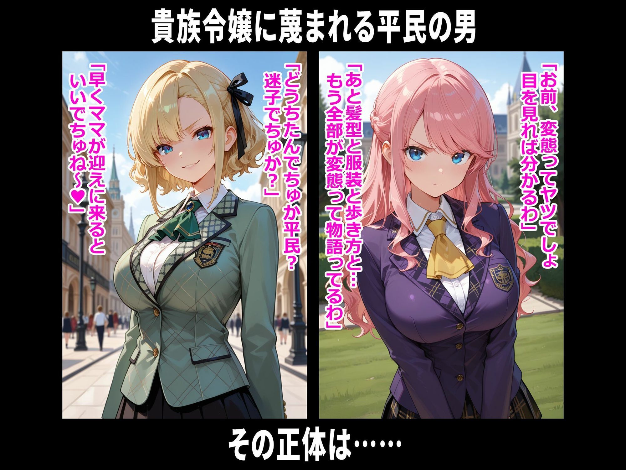 巨乳お嬢様レ〇プ事件被害者録2 即出し2コマ - サンプル画像 1
