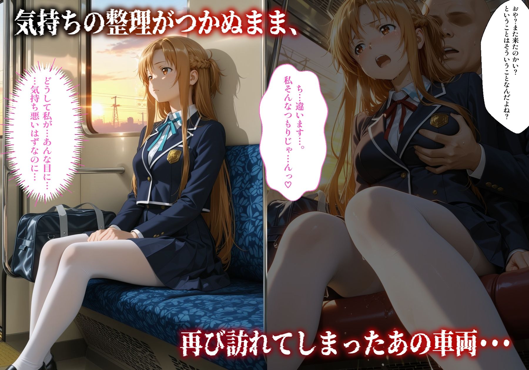 【処女孕ませ専用車両】連続中出しで肉便器化したヒロイン  -結〇明日奈- - サンプル画像 5