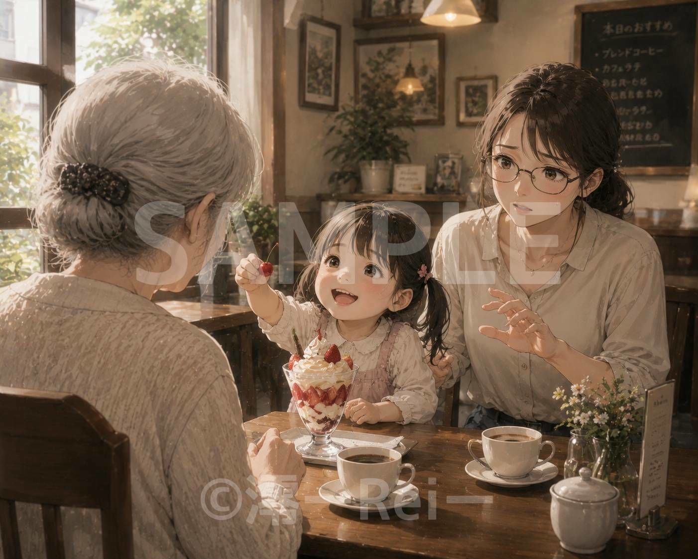 カフェの女性たち - サンプル画像 4