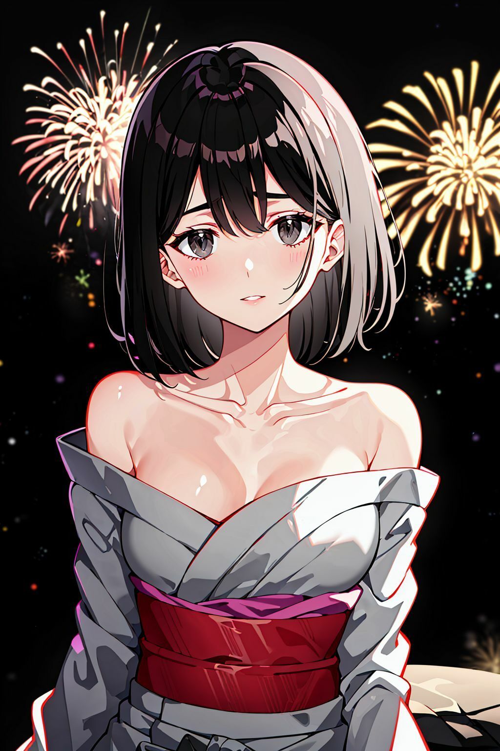 素直になれない幼馴染と、二人だけの夏祭り - サンプル画像 2