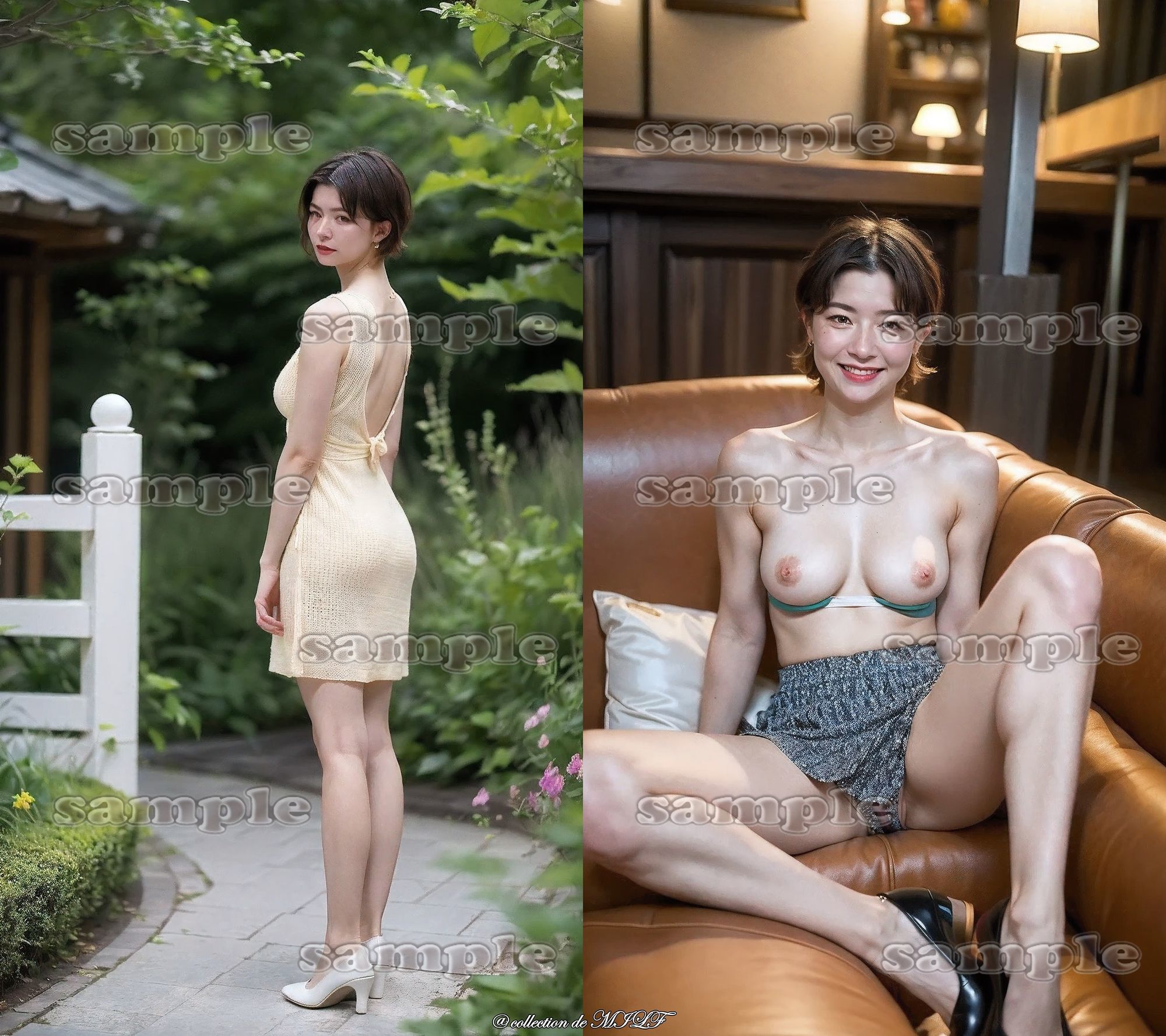 【AIグラビア】熟女のヒップとトップレス姿 - サンプル画像 8