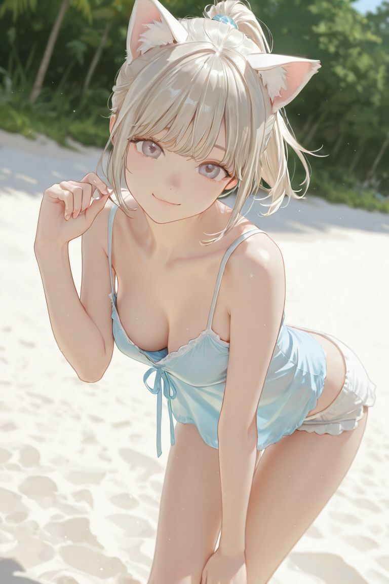 猫耳娘と夏の思い出 - サンプル画像 1