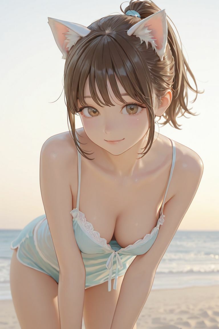 猫耳娘と夏の思い出 - サンプル画像 2
