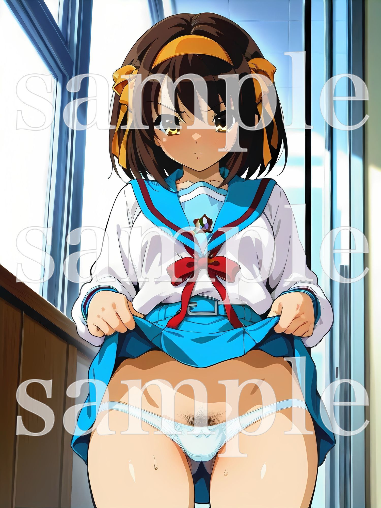 秘密のチラ見せアルバイト〜パンツを見せてもらったら陰毛まで見えちゃいました〜涼〇ハ〇ヒ編 - サンプル画像 2