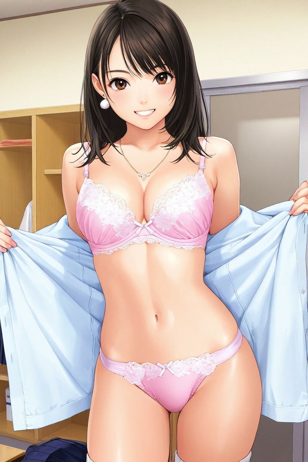 潜入女子更衣室  JK生着替え中 Vol.5 - サンプル画像 1