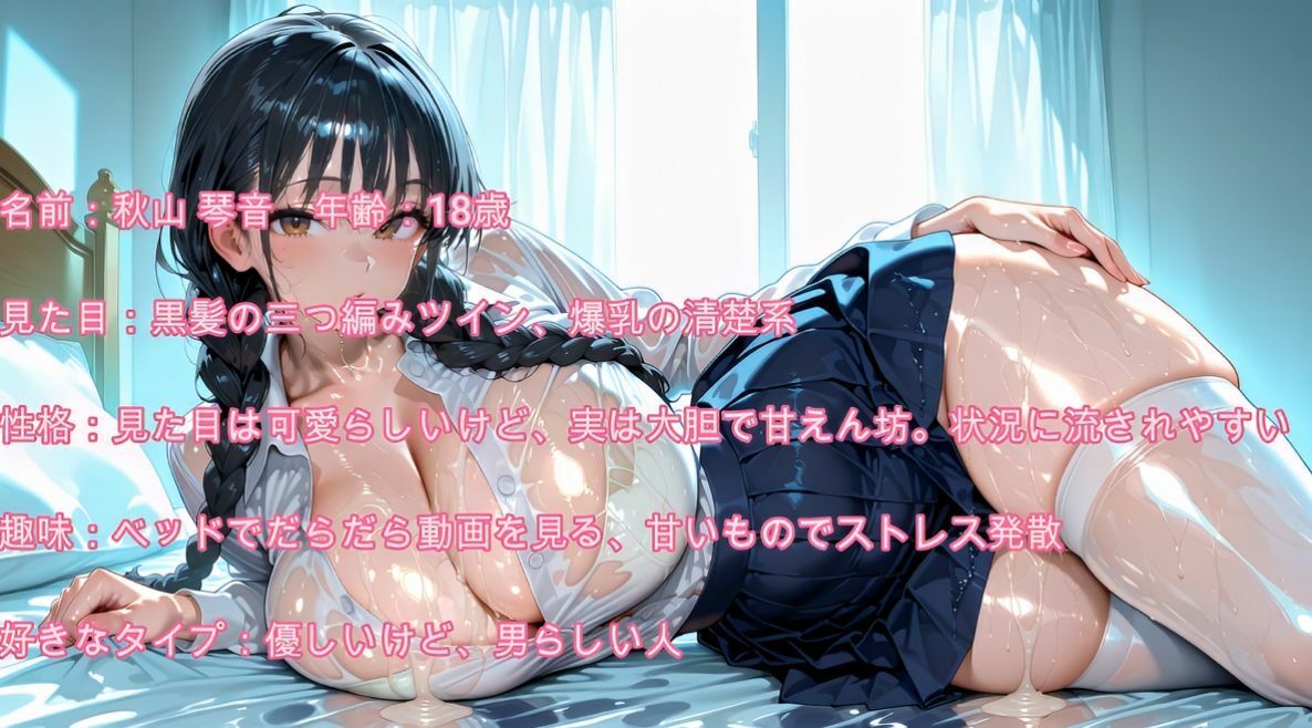 【特別価格】爆乳の制服JKとあまあまのぬるぬるセックス - サンプル画像 1