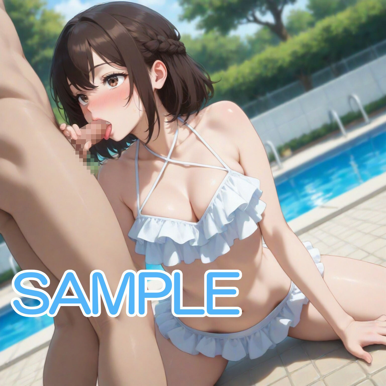 水着な女の子とプールで×××1 - サンプル画像 4