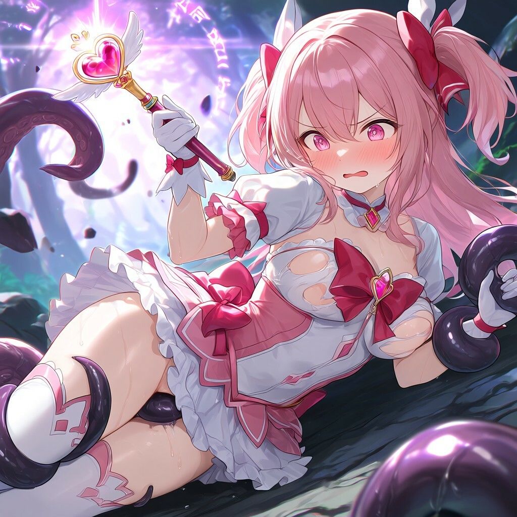 触手敗北〜ソイツには誰も抗えない・魔法少女完全メス堕ちまで〜 - サンプル画像 1