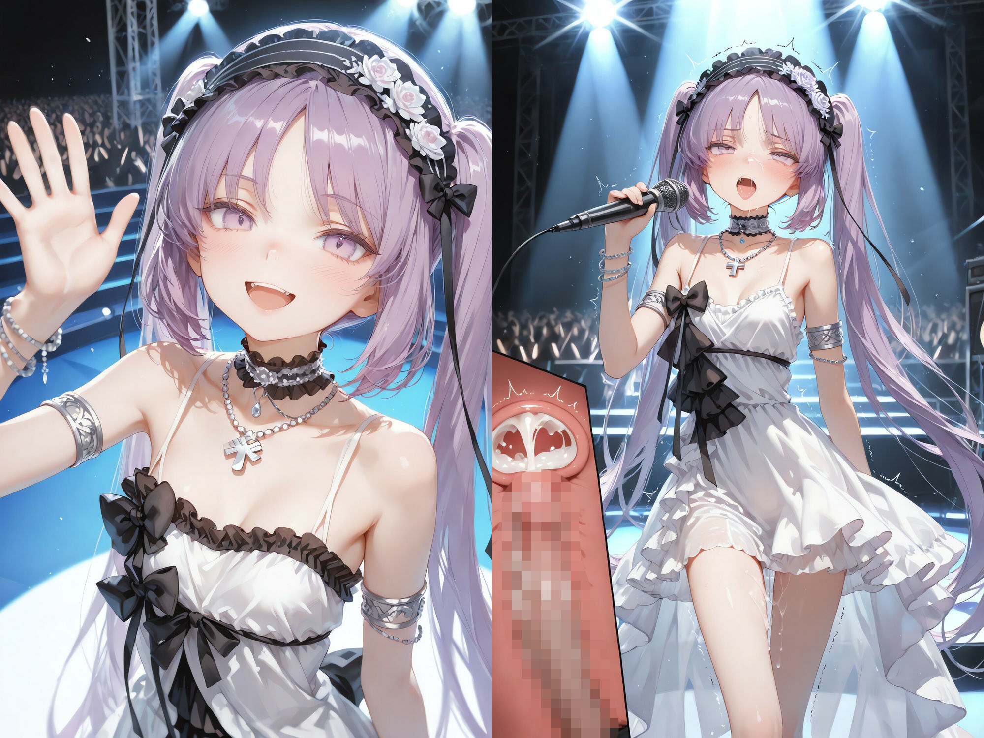 バレたら即終了、英霊アイドルの我慢ライブ 〜魔法のオナホで挿入されたまま歌唱〜（連続中出し・ボテ腹） - サンプル画像 1