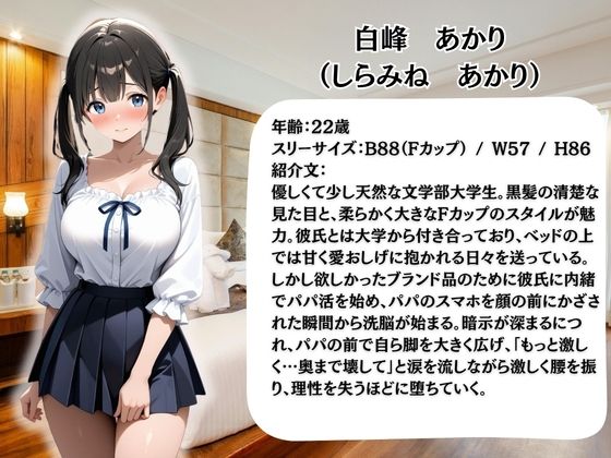 彼氏に内緒の初心者パパ活女子は催●NTRでおじさんのチンポの虜になりました  1人目あかり - サンプル画像 1