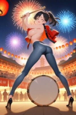 ★SEX有★【裸ジーンズ女子14】裸ジーンズ女子と夏祭り - サンプル画像 6