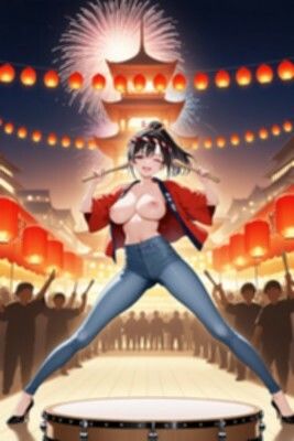 ★SEX有★【裸ジーンズ女子14】裸ジーンズ女子と夏祭り - サンプル画像 7
