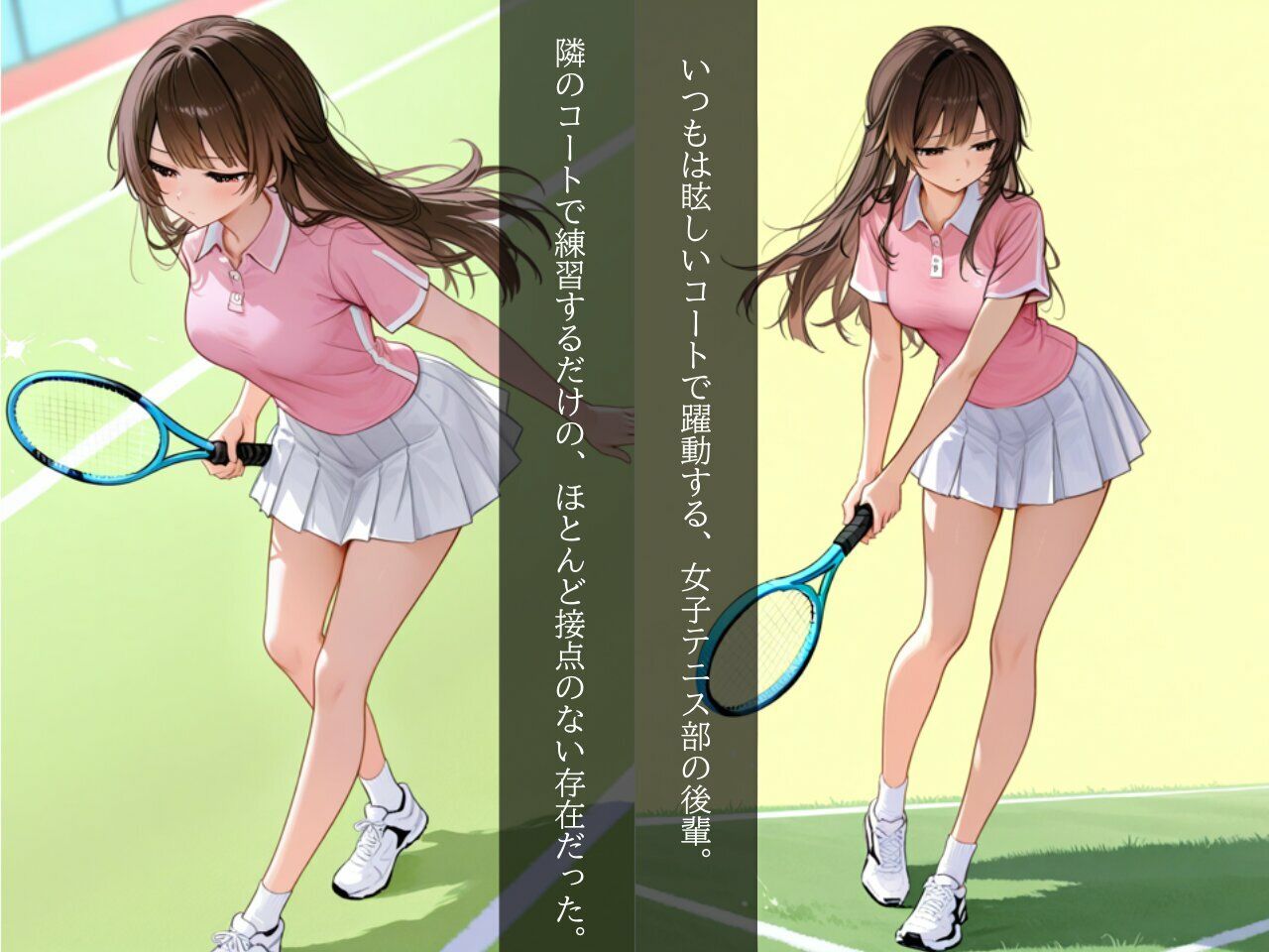 テニス部のドS後輩にいやらしい視線を見抜かれ、毎日練習後に居残り調教される話 - サンプル画像 1