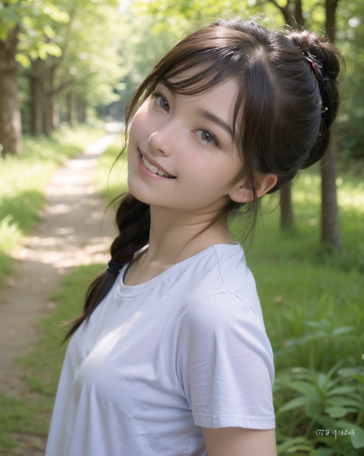 AI美少女写真集 素顔の RUNA - （2） 〜光に揺れる透明な笑顔〜 - サンプル画像 1