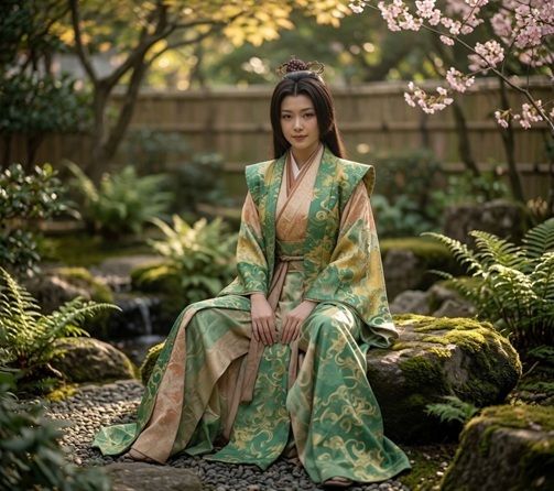 戦国乙女・おくに絵巻「乱れる着物、一夜の秘め事」 - サンプル画像 1