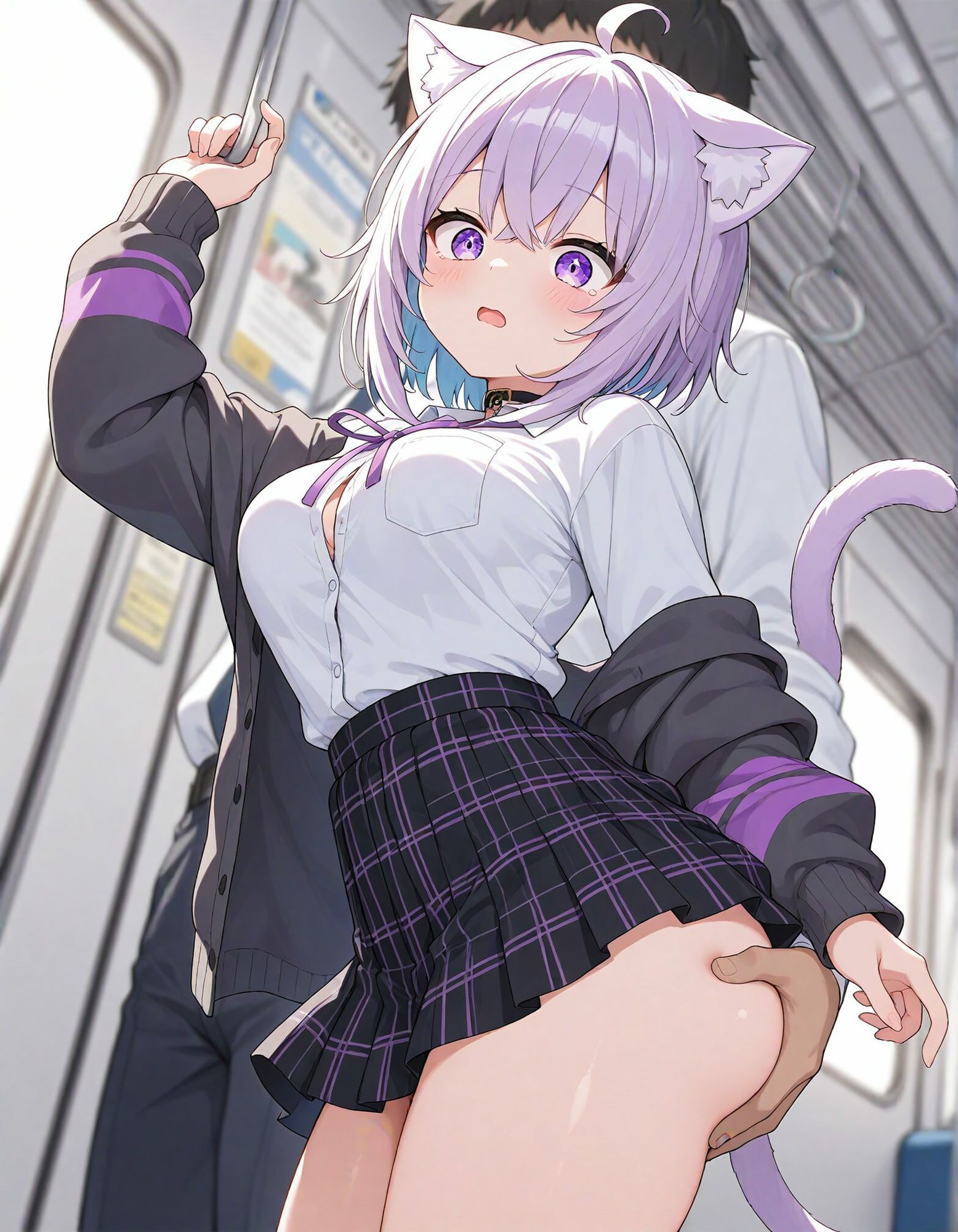 【動画付き】痴●電車 犯●れた少女 猫又お●ゆ編 - サンプル画像 4