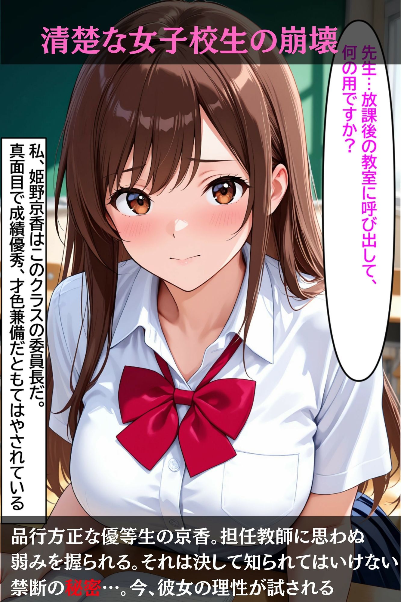 強●性指導「密会報告ー品行方正・委員長の陥落ー」「NTRメス堕ちへ」 - サンプル画像 1