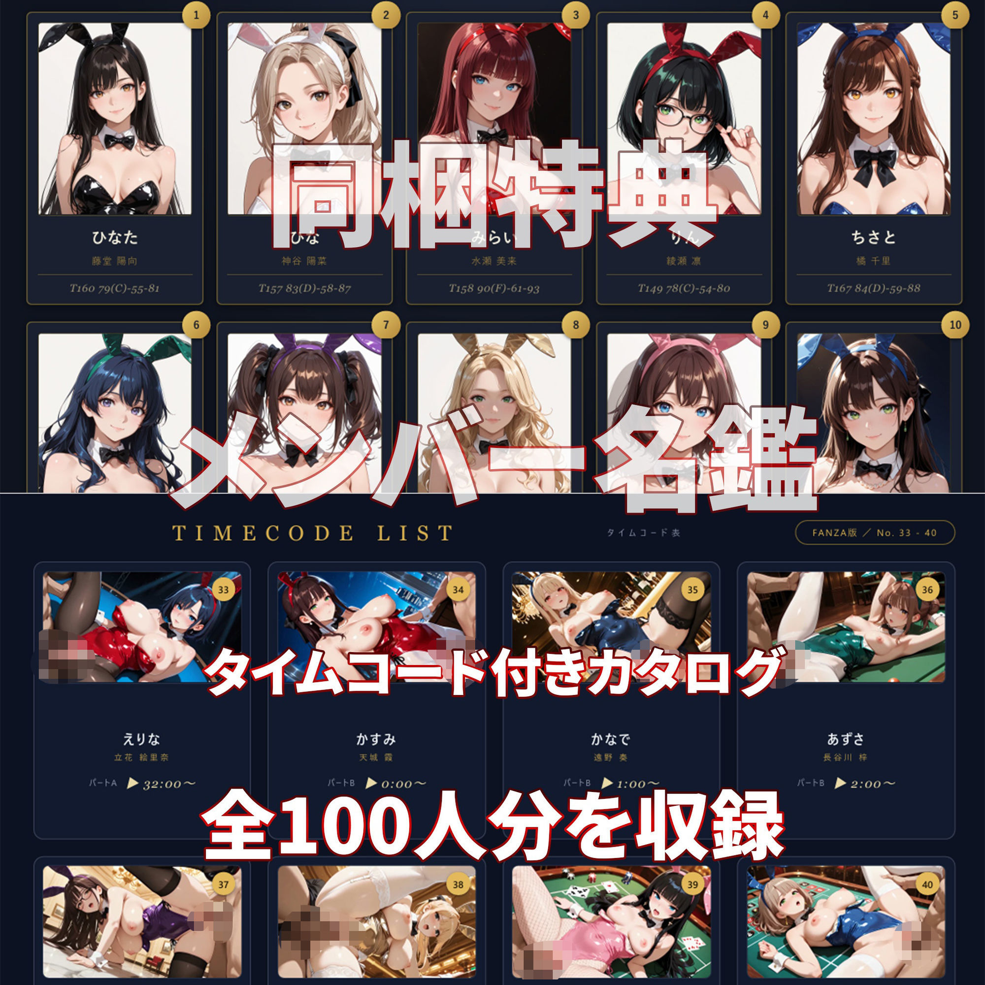 【4K高画質】バニーJKと中出しセックス 美少女だらけの連続絶頂生ハメ100連発 【100分】 - サンプル画像 6