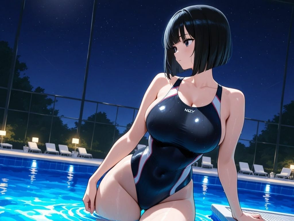 競泳水着の美女で、ひとぬきっ2 - サンプル画像 1