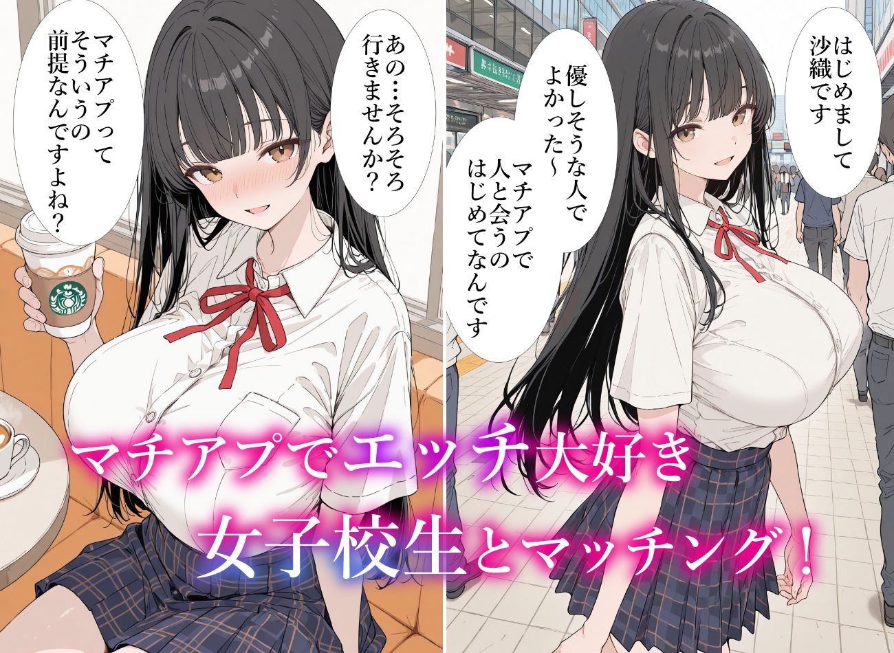 マチアプで出会った女子校生がセックス前提だったから中出ししまくった話 - サンプル画像 1