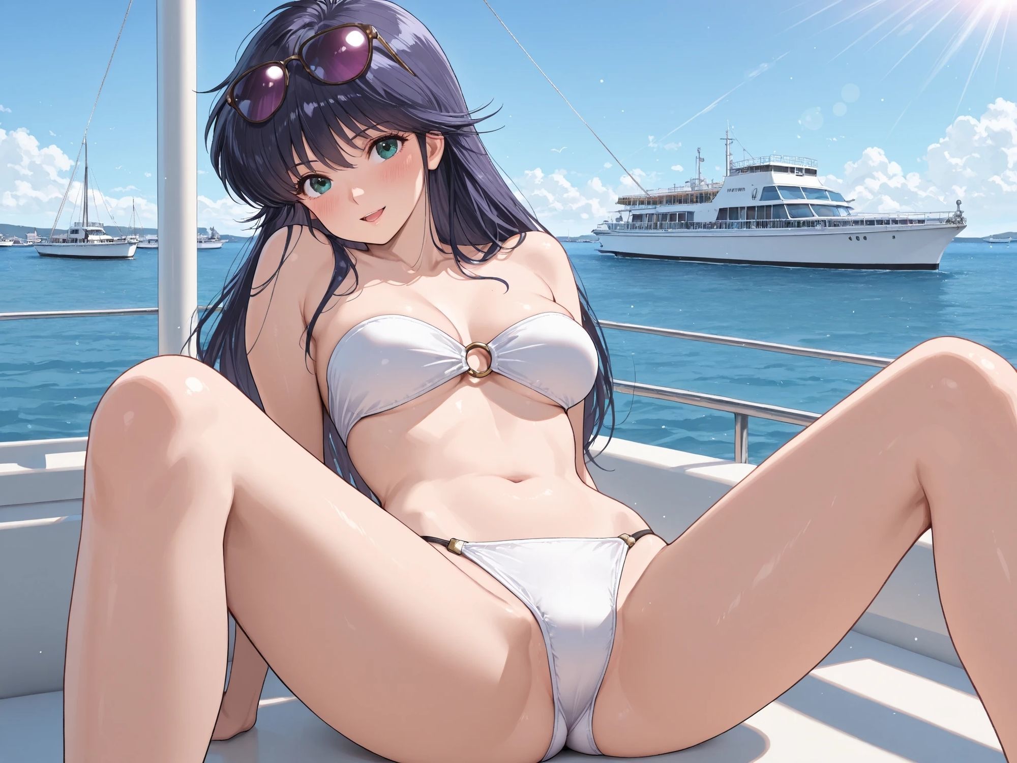 AIイラストCG集136 鮎〇まどか ― 潮風に抱かれて ― - サンプル画像 5