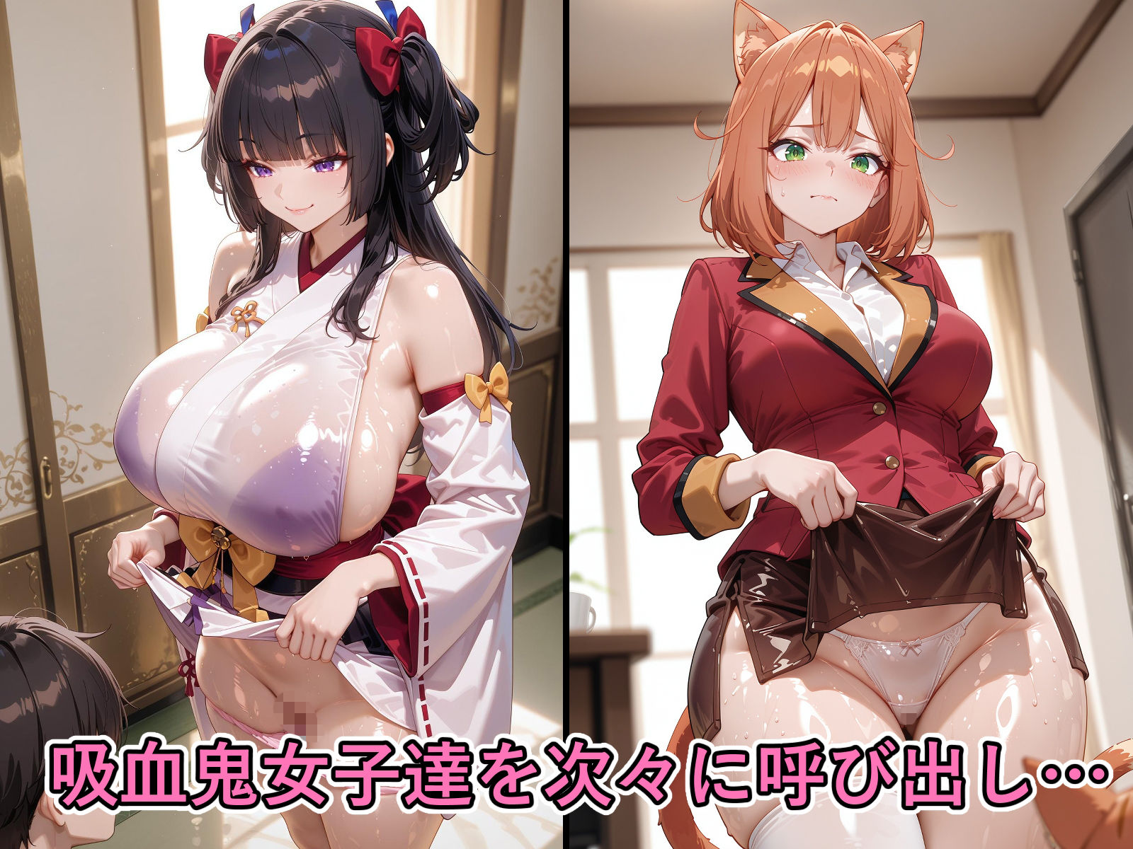 催◯アプリで完全支配吸血鬼女子達をぬるぬる孕ませックス3 - サンプル画像 1