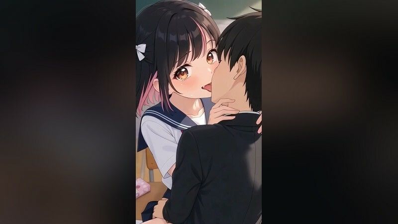 いちゃラブセックス35連発！制服JKと濃厚ディープキスで搾り取られる【スマホ縦型アニメ/フルボイス】 - サンプル画像 3